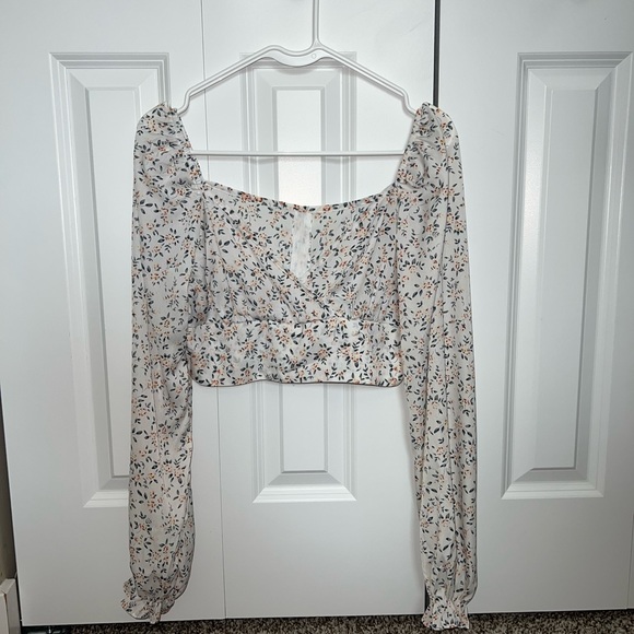 Floral Sweetheart Neck Flounce Sleeve Top & Ruffle Hem Skirt - Picture 8 of 9